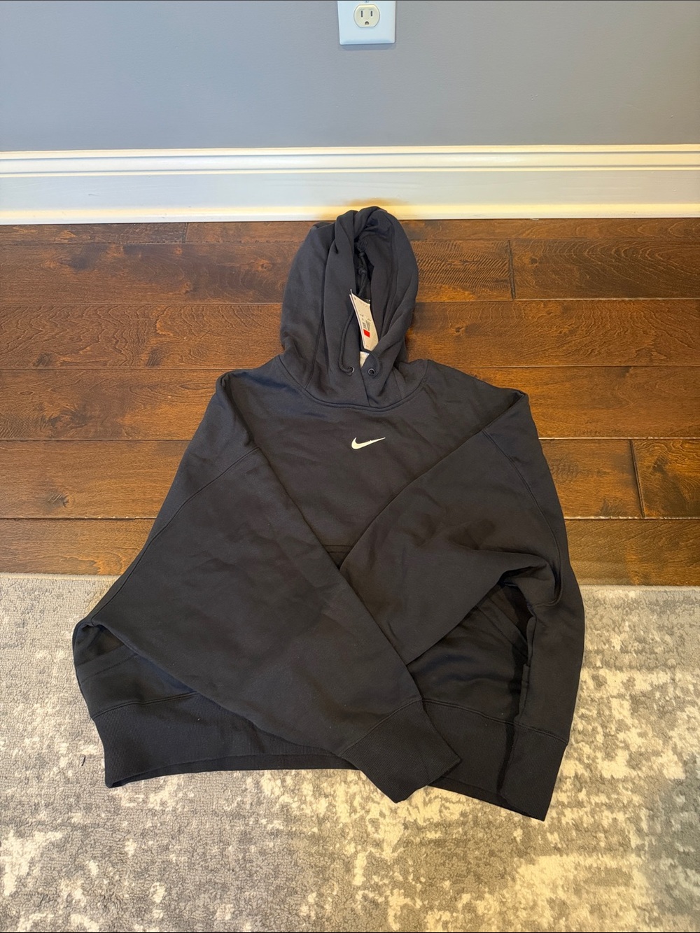 NWT Nike Black Swoosh Hoodie